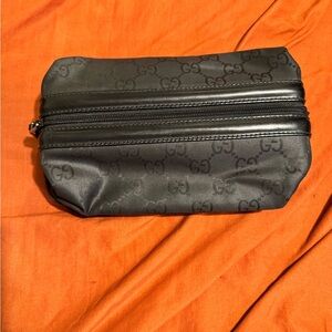 Gucci Black Monogram Pouch